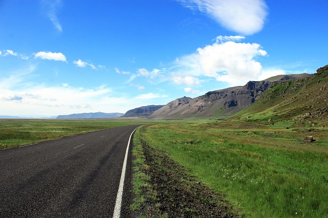 Island, Landskab, Natur, Vej, Bjerge