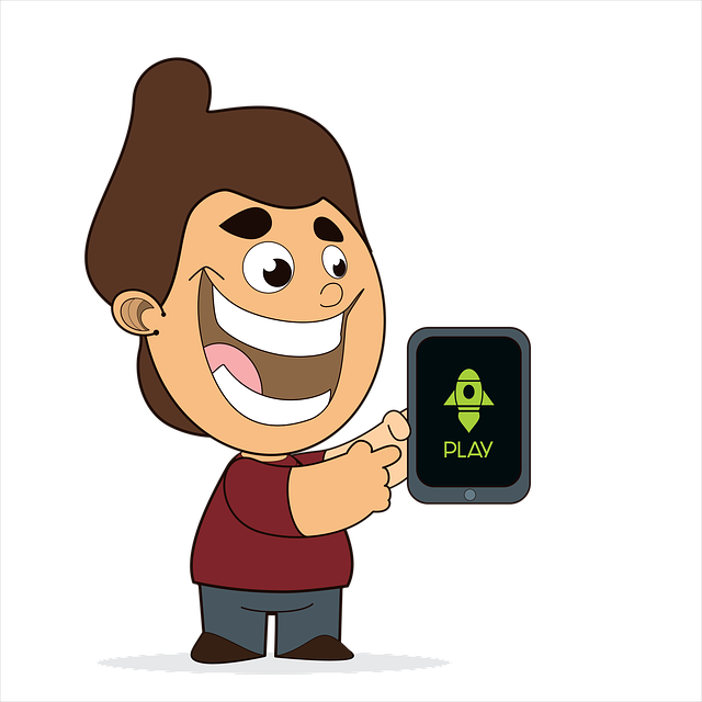 Free boy playing game illustration