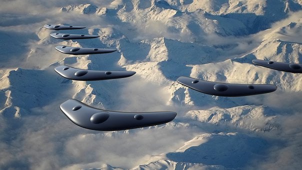 Formação, Ufo, Aeronave, Montanha
