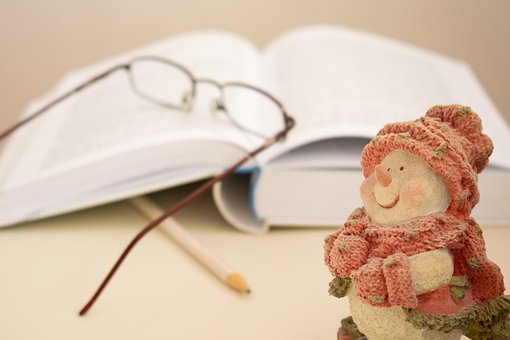 Navidad, Acogedor, Leyendo, Vasos