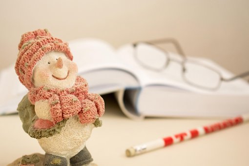 Navidad, Acogedor, Leyendo, Vasos