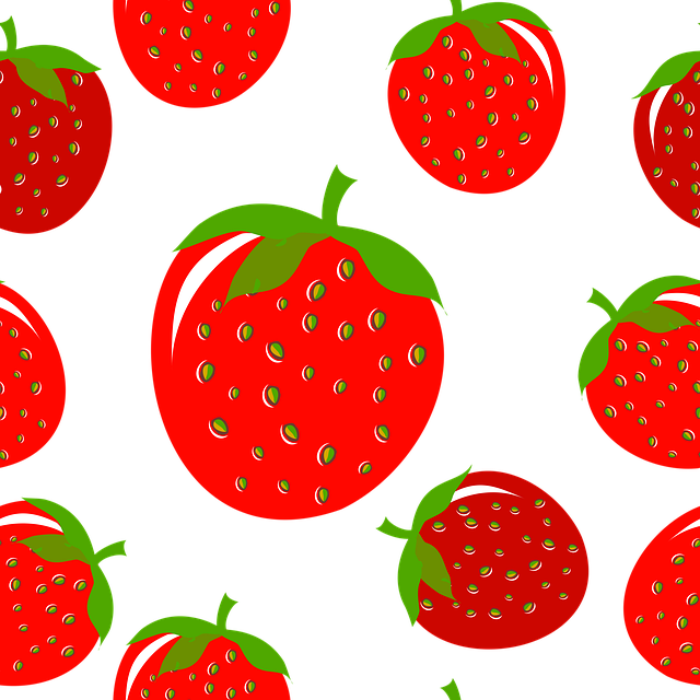 Nahtloses Muster, Erdbeeren, Obst