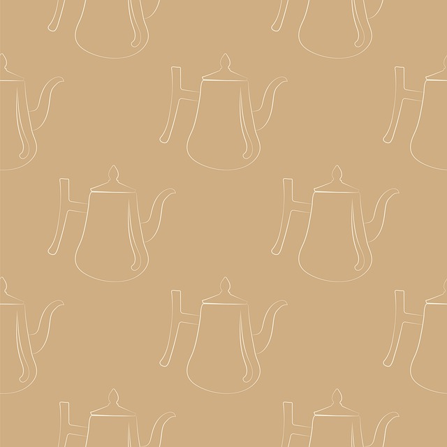 Seamless, Pastel, Wallpaper, Чайник