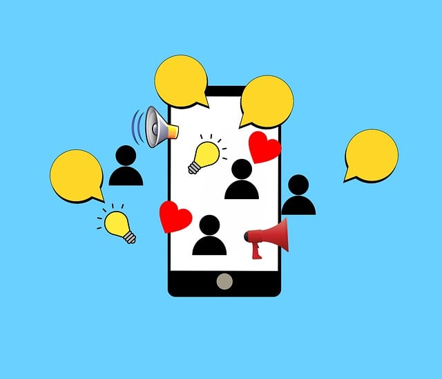 Free social media application business illustration