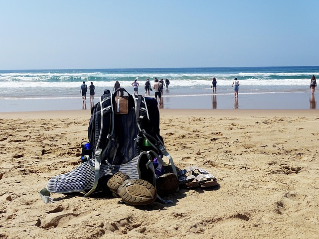 Free Backpack Beach photo and picture