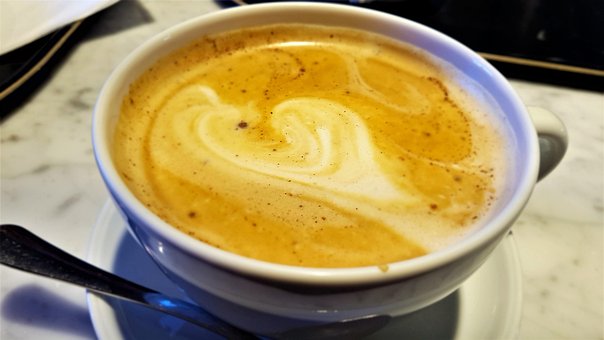 Cappuccino, Kaffe, Drik, Mad, Morgenmad