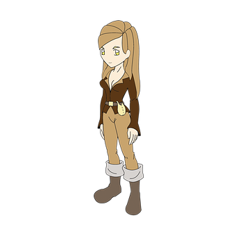 Free Girl Standing illustration and picture