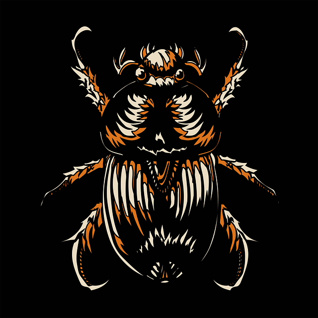 Free scarab beetle insect vector