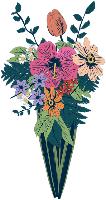 Blomster, Buket, Tulipaner, Roser