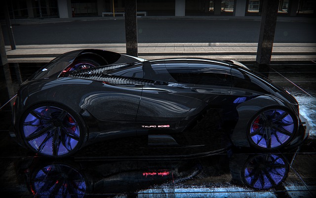 Free showroom car concept illustration