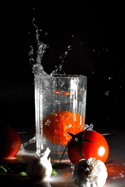 Tomat, Glas, Dråbe, Sort, Natur, Vand