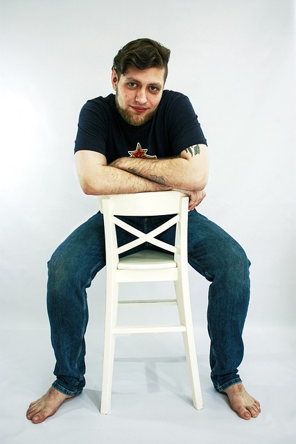 Free A Man On A High Chair photo and picture