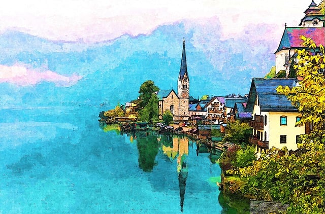 Free landscape scenery scenic illustration