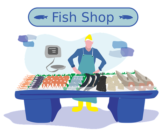 Free fish shop pescadero fish vector