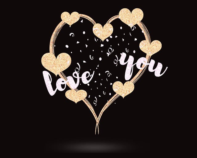 Free love heart valentine illustration