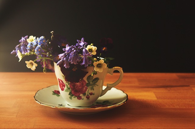Flasque Isotherme Avec Tasse Intégrée - Motif Fleurs Sauvages, 350 Ml, Acier Inox - 7