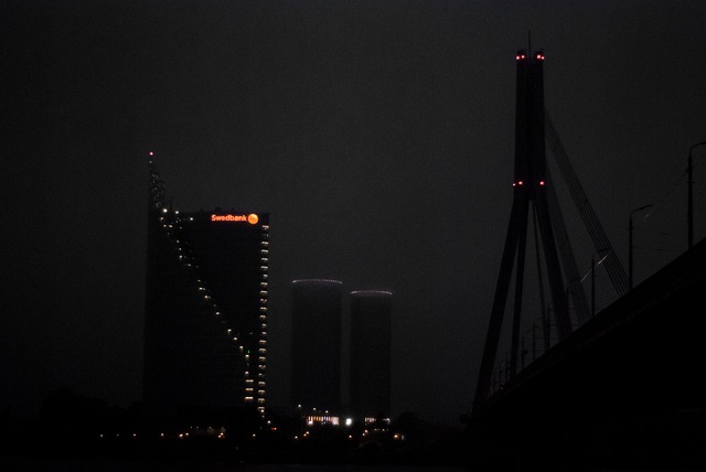 Schemering, Bedrijf, Modern, Rīga, Nacht
