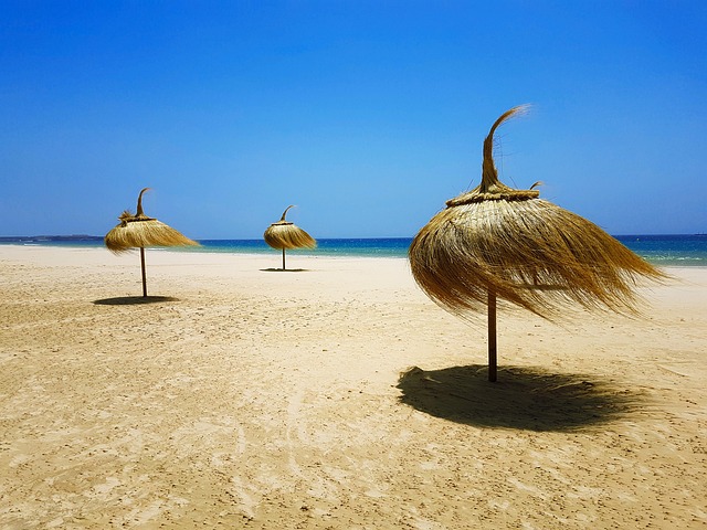 Strand, Sand, Afslapning, Eksotiske, Blå