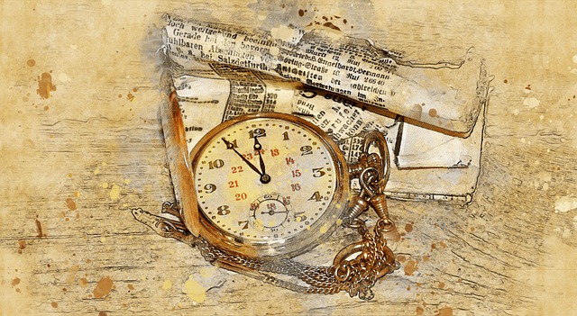 Free pocket watch clock gold illustration