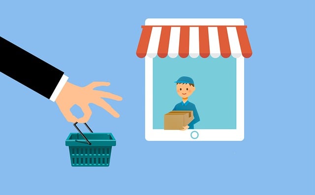 Free shopping online store illustration