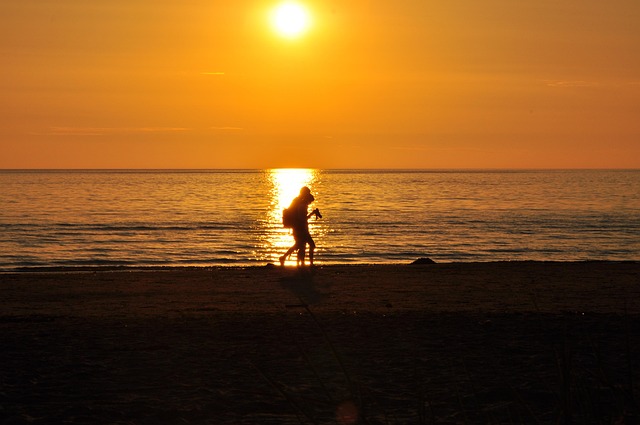 Atardecer, Sol, Mar, Cielo, Naturaleza