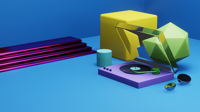 Free record player stereo vinyl illustration