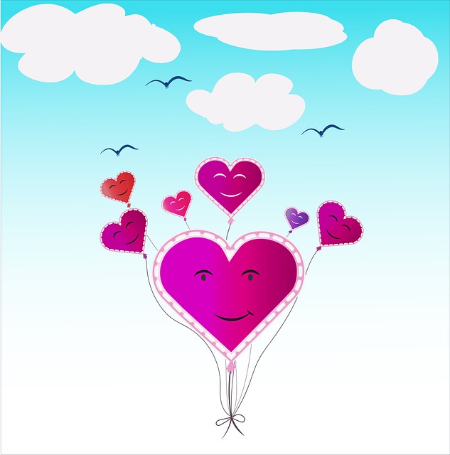 Hearts, Ballons, Balões, Coração, Heart