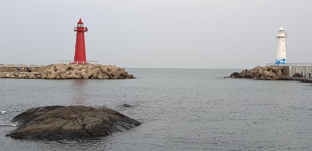 Busan, Playa Haeundae, Cheongsapo, Faro