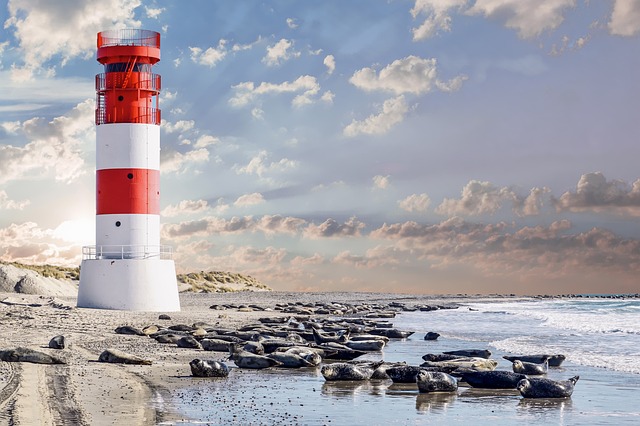 Strand, Leuchtturm, Ozean, Landschaft