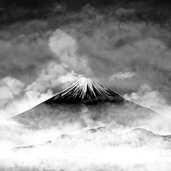Fuji, Montanha, Névoa, Japão, Vulcão