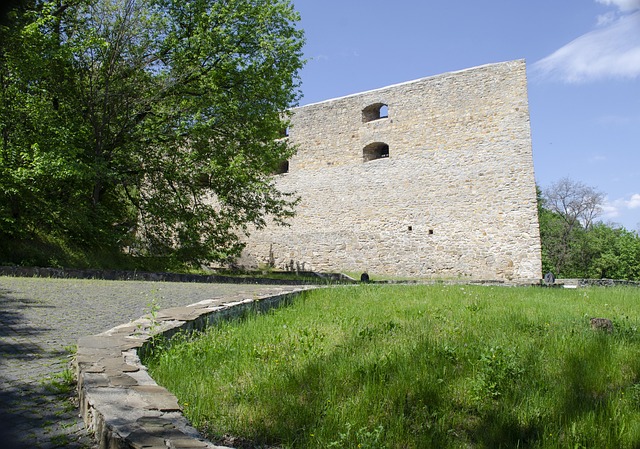 Bastion, Wall, Fæstning, Slot, Vej, Græs