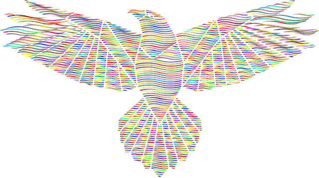 Free eagle bird geometric illustration