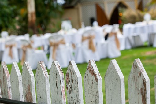 Palisadenzaun, Hochzeit Garten