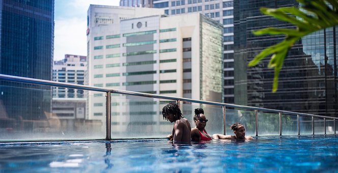 Schwimmbad, Infinity-Pool, Manilla