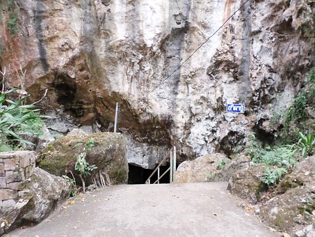 Tempel, Bhudda, Höhle, Felsen