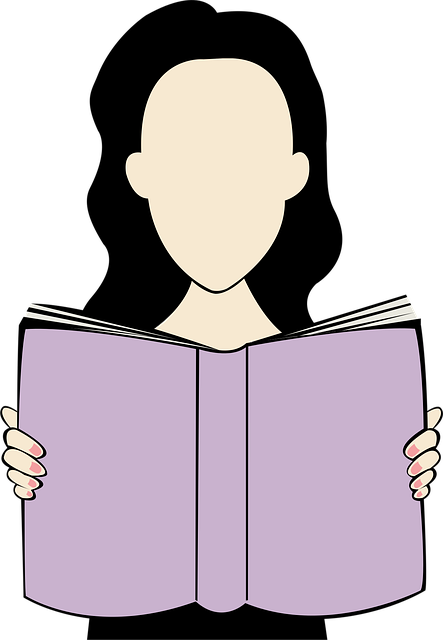 Free woman book read vector