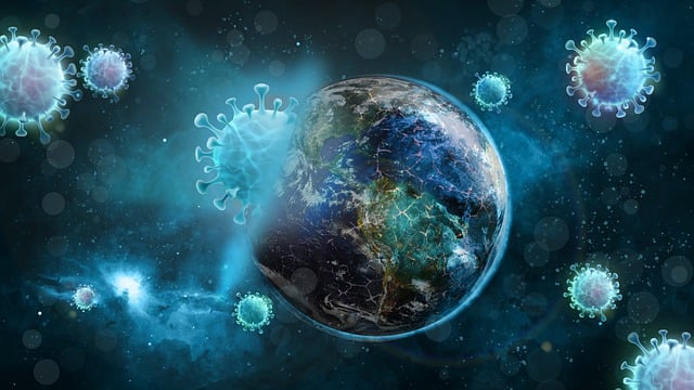 Free earth corona virus illustration
