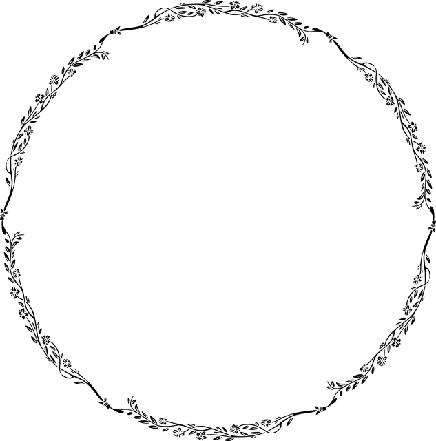 Free frame border line art vector