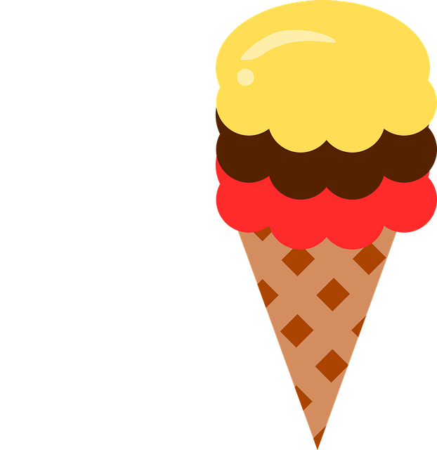 Free icecream frozen cone illustration