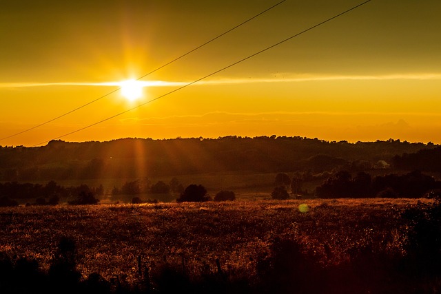 Free Sunset Fields photo and picture