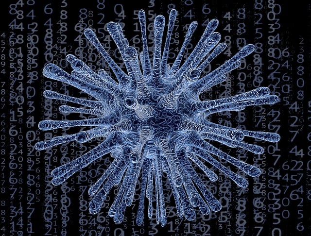 Free corona covid-19 bacteria illustration
