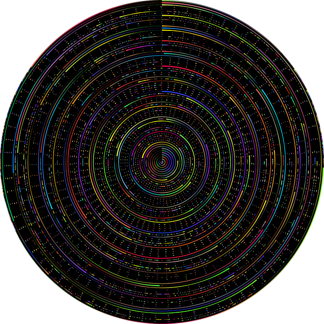Free mandala radar line art vector