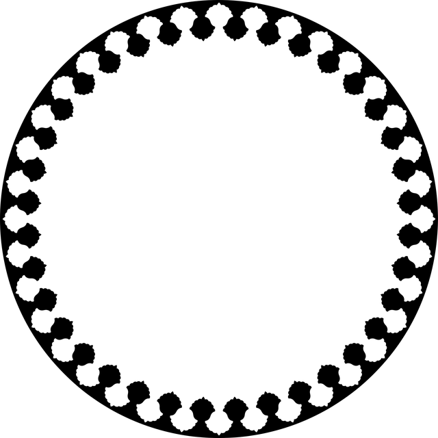 Free frame border negative space vector