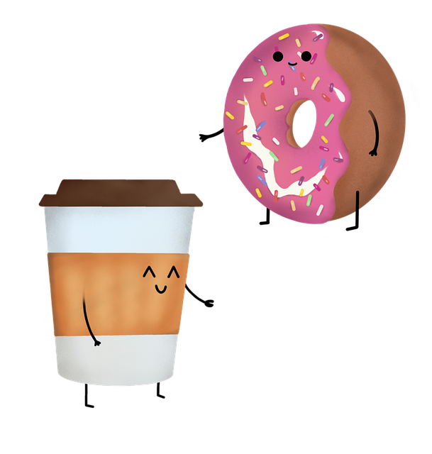 Free coffee donut food illustration