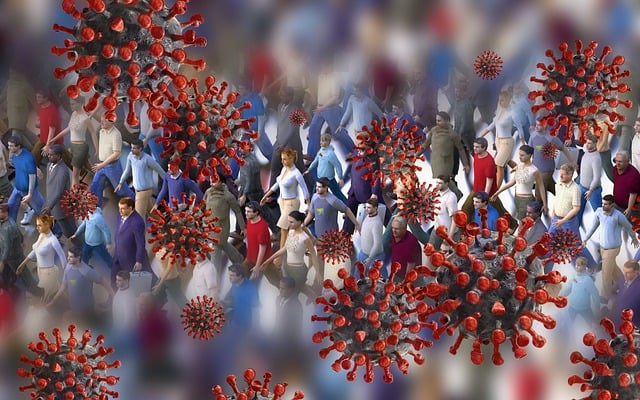 Free covid-19 coronavirus distance illustration