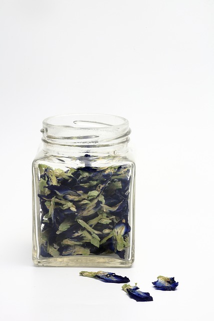 Tørret, Blå, Krukke, Glas, Plante, Urter