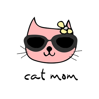 Free Cat Mom Cat Cartoon illustration and picture