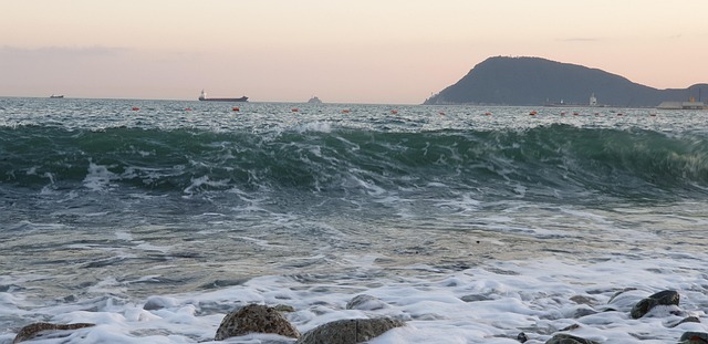 Busan, Las Camas, Oceano, Olas
