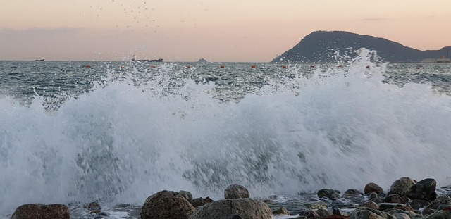 Olas, En La Noche, Cielo, Resplandor