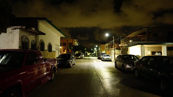 Straße, Nacht, Oder, Stadt, Urban